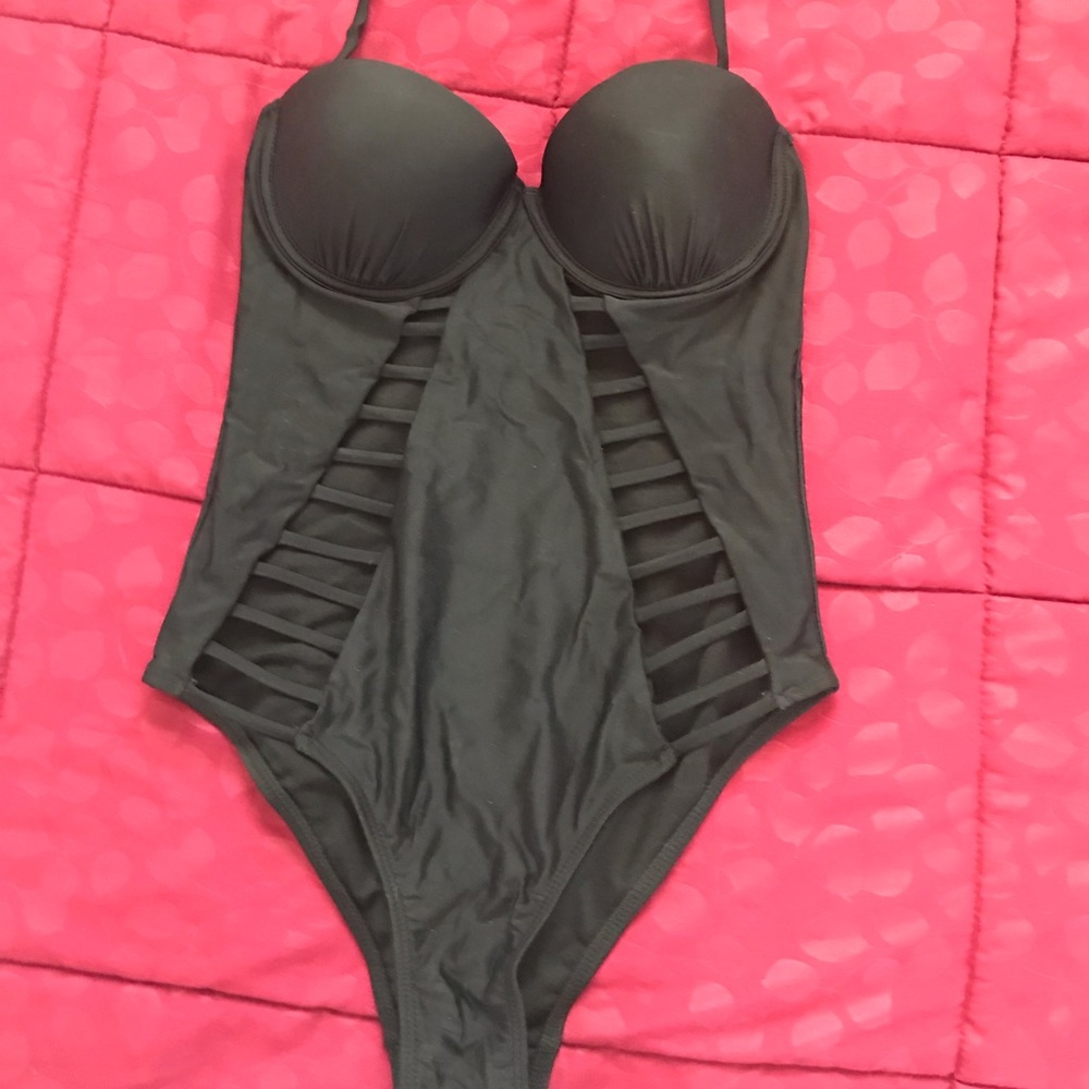 Black one piece swimsuit